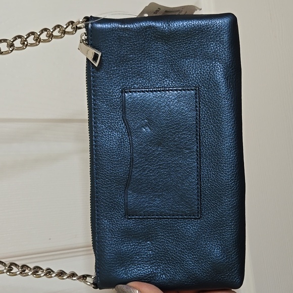 Coach Elegant Navy Blue Crossbody Bag NWTS Has Small Dipple On Back And Front - Picture 5 of 8